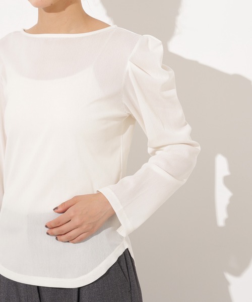 N.(N. Natural Beauty Basic)(エヌエヌナチュラルビューティーベーシック)の「フロッキートップス(Tシャツ/カットソー・レディース・ブラック/ブルー/ホワイト・MEDIUM)」の15枚目の写真