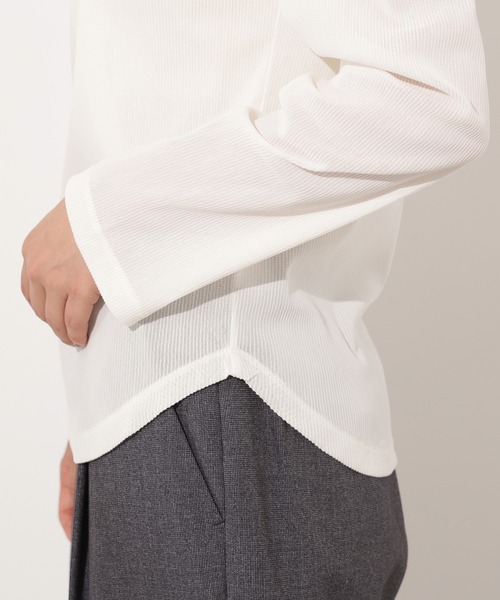 N.(N. Natural Beauty Basic)(エヌエヌナチュラルビューティーベーシック)の「フロッキートップス(Tシャツ/カットソー・レディース・ブラック/ブルー/ホワイト・MEDIUM)」の16枚目の写真