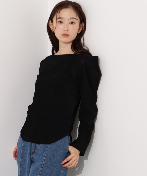 N.(N. Natural Beauty Basic)(エヌエヌナチュラルビューティーベーシック)の「フロッキートップス(Tシャツ/カットソー・レディース・ブラック/ブルー/ホワイト・MEDIUM)」の18枚目の写真
