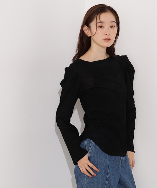 N.(N. Natural Beauty Basic)(エヌエヌナチュラルビューティーベーシック)の「フロッキートップス(Tシャツ/カットソー・レディース・ブラック/ブルー/ホワイト・MEDIUM)」の21枚目の写真