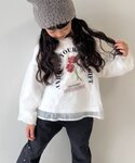 CIAOPANIC TYPY（チャオパニックティピー）の「【WEB限定】【KIDS】刺繍オーガンジーレイヤード長袖カットソー（Tシャツ/カットソー・110）」