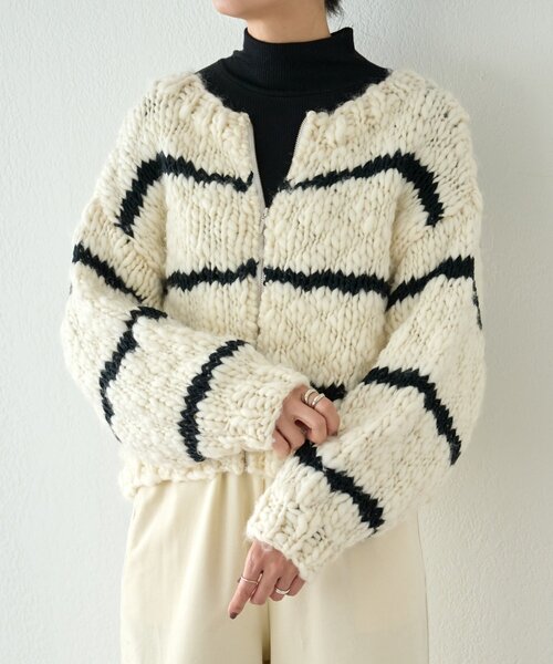 セール】《15 quinze》ロービングボーダー前後ニット（ニット/セーター