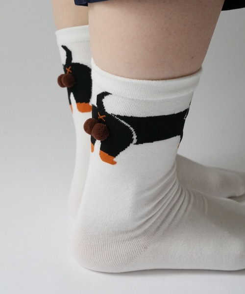 Port / ポート 】 ドッグ バックスタイル ソックス / 犬 ユニーク 靴下