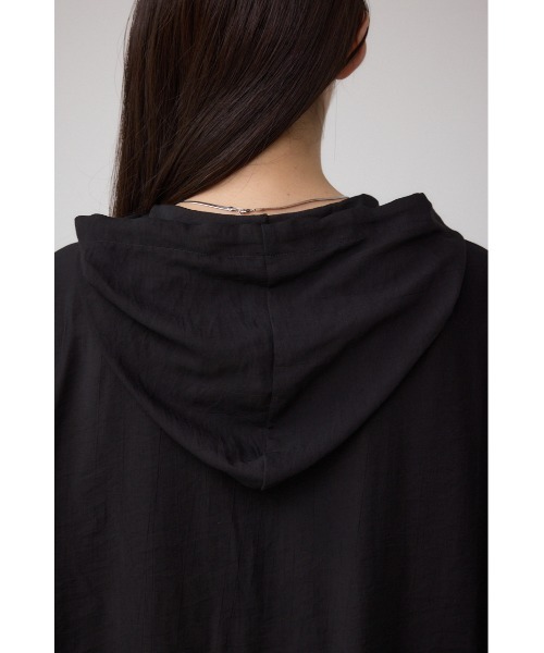AZUL by moussy(アズールバイマウジー)の「フード付きボタンシャツ(シャツ/ブラウス・レディース・ブラック/オフホワイト/ブルー・FREE)」の22枚目の写真
