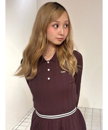 ミニケーブルラインニット