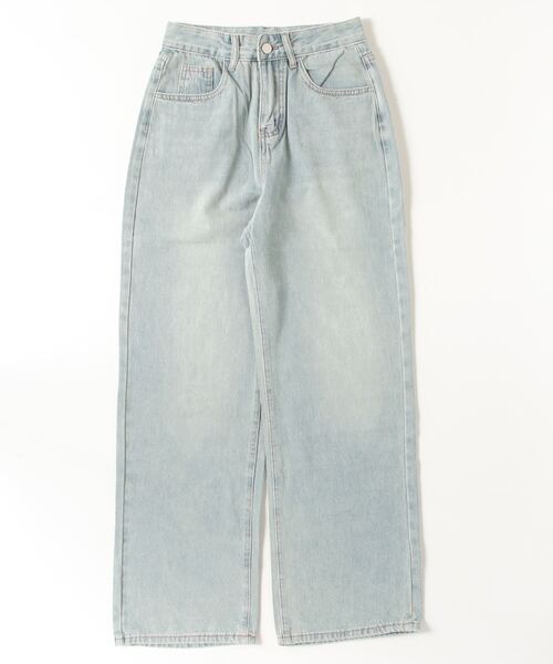 FREE STYLISTS(フリー スタイリスト)の「YUGA_YGMC Ribbon embroidery wide length denim pants(デニムパンツ・レディース・ライトブルー・M/S)」の10枚目の写真