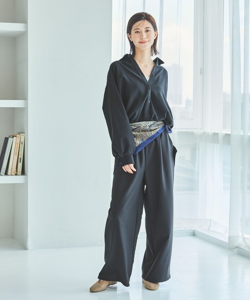 LAKOLE（ラコレ）の「サップVTGオーバーシャツ / 592572（シャツ/ブラウス・レディース・ライトベージュ/スミクロ/チャコール/ブラウン・FREE）」の8枚目の写真