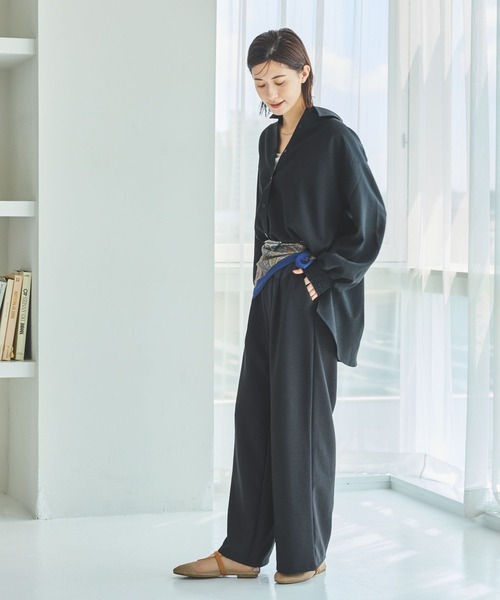 LAKOLE（ラコレ）の「サップVTGオーバーシャツ / 592572（シャツ/ブラウス・レディース・ライトベージュ/スミクロ/チャコール/ブラウン・FREE）」の9枚目の写真