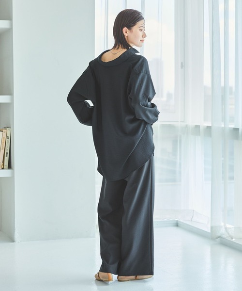 LAKOLE（ラコレ）の「サップVTGオーバーシャツ / 592572（シャツ/ブラウス・レディース・ライトベージュ/スミクロ/チャコール/ブラウン・FREE）」の10枚目の写真