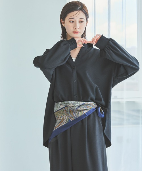 LAKOLE（ラコレ）の「サップVTGオーバーシャツ / 592572（シャツ/ブラウス・レディース・ライトベージュ/スミクロ/チャコール/ブラウン・FREE）」の14枚目の写真