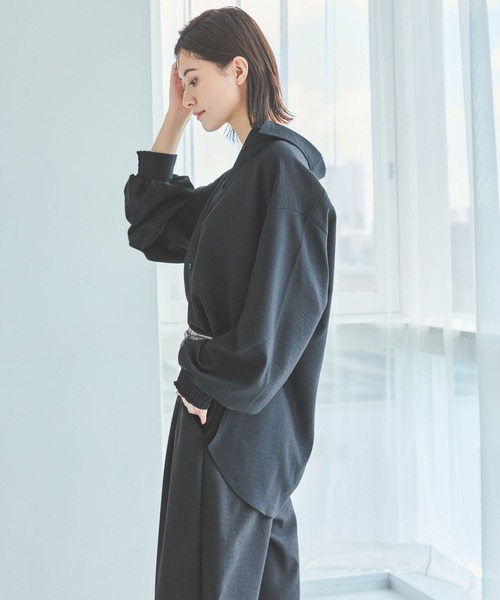 LAKOLE（ラコレ）の「サップVTGオーバーシャツ / 592572（シャツ/ブラウス・レディース・ライトベージュ/スミクロ/チャコール/ブラウン・FREE）」の15枚目の写真