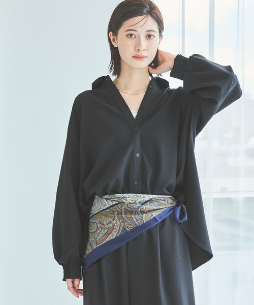 LAKOLE（ラコレ）の「サップVTGオーバーシャツ / 592572（シャツ/ブラウス・レディース・ライトベージュ/スミクロ/チャコール/ブラウン・FREE）」の17枚目の写真