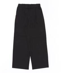 ポンチ素材タック使いワイドパンツ62丈
