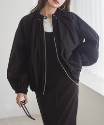balloon form zip up blouson /バルーンフォルムジップアップブルゾン