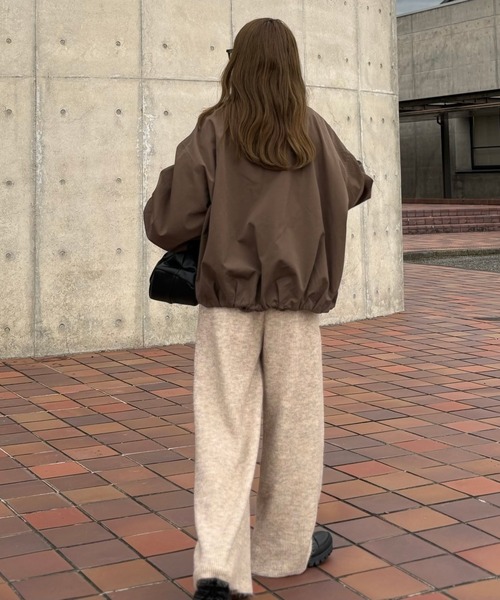 LAULEN(ローレン)の「balloon form zip up blouson /バルーンフォルムジップアップブルゾン(ブルゾン・レディース・ブラウン/ブラック・FREE)」の17枚目の写真