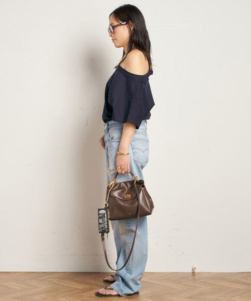 JW PEI / ジェイダブリュー ペイ】Lucia Classic Top Handbag(BRN