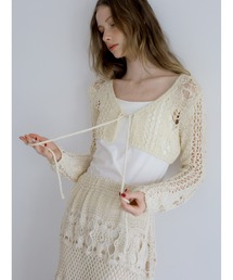 miies miim（ミーエスミーム）の「openwork knit bolero（カーディガン/ボレロ）」