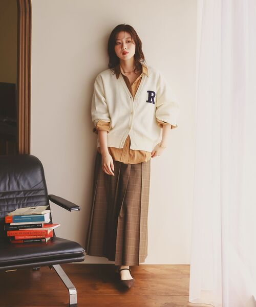 le.coeur blanc（ルクールブラン）の「グレンチェックフロントプリーツスカート（スカート・レディース・ブラウン系その他2/グレー系その他3・38）」の3枚目の写真