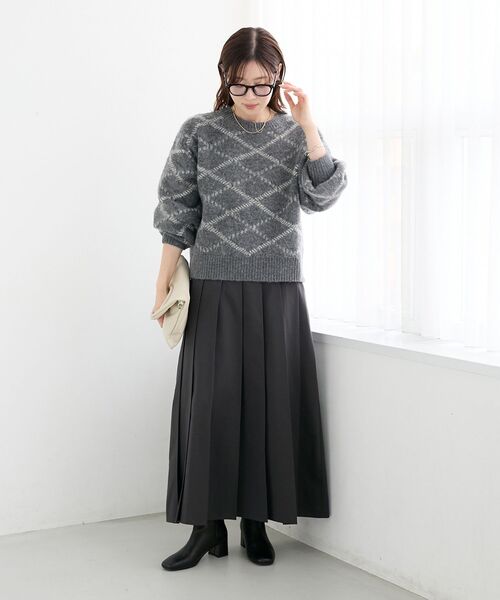 le.coeur blanc（ルクールブラン）の「グレンチェックフロントプリーツスカート（スカート・レディース・ブラウン系その他2/グレー系その他3・38）」の18枚目の写真