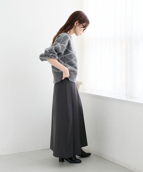 le.coeur blanc（ルクールブラン）の「グレンチェックフロントプリーツスカート（スカート・レディース・ブラウン系その他2/グレー系その他3・38）」の19枚目の写真