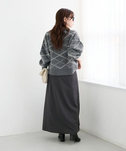 le.coeur blanc（ルクールブラン）の「グレンチェックフロントプリーツスカート（スカート・レディース・ブラウン系その他2/グレー系その他3・38）」の20枚目の写真