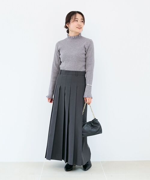 le.coeur blanc（ルクールブラン）の「グレンチェックフロントプリーツスカート（スカート・レディース・ブラウン系その他2/グレー系その他3・38）」の22枚目の写真