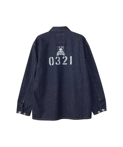 ヒステリックグラマー　オーバーサイズ　デニムシャツ　ベアー ヒステリックグラマーオーバーサイズデニムシャツベアー