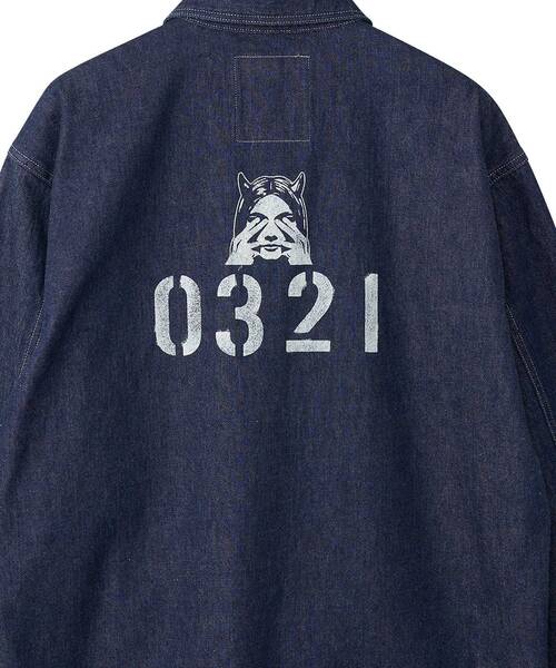 HYSTERIC GLAMOUR(ヒステリックグラマー)の「HYSTERIC 0321 デニムプルオーバーシャツ(シャツ/ブラウス・メンズ・ダークインディゴブルー/グリーン/ブラック・MEDIUM/LARGE/X-LARGE/SMALL)」の6枚目の写真