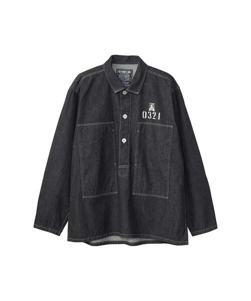 く*に様 HYSTERIC Glamour デニムシャツ Lサイズ HYSTERIC GLAMOUR（ヒステリックグラマー） シャツ HYSTERIC刺繍