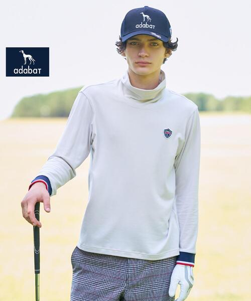 セール】【新レーベル ADABAT NAVY】吸湿発熱 サーモスムースモックT