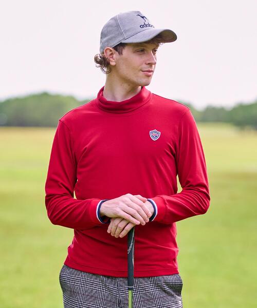 adabat（アダバット）の「【新レーベル ADABAT NAVY】吸湿発熱 サーモスムースモックT（Tシャツ/カットソー・メンズ・ネイビー/ライトグレー/レッド系1・50/48/46/52）」の5枚目の写真