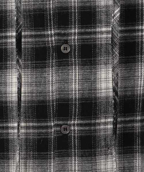 ALAND(エーランド)の「【UNISEX】ALAND/チェックフード長袖シャツ(シャツ/ブラウス・レディース・ブラック/ブラウン・MEDIUM/SMALL)」の16枚目の写真