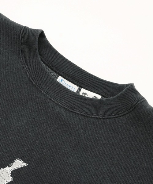 Champion（チャンピオン）の「X-girl x Champion REVERSE WEAVE R FADED LOGO SWEAT TOP（スウェット・レディース・ブラック/ネイビー・M/S）」の9枚目の写真