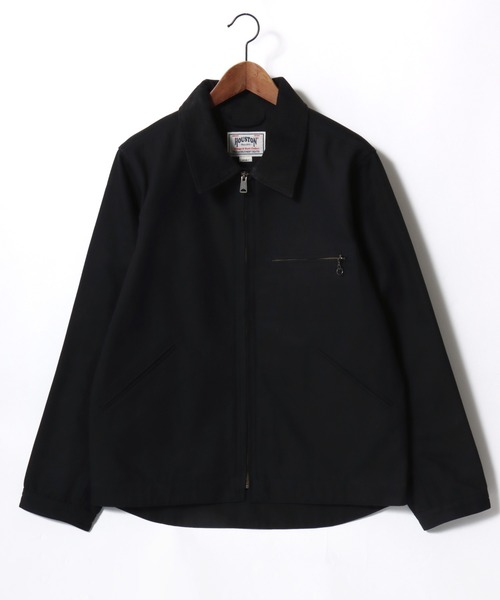 HOUSTON（ヒューストン）の「HOUSTON/ヒューストン Duck Zip Work Jacket/オーバーサイズ ダック 襟コーデュロイ 裏ブランケット ワークジャケット/ハンティングジャケット/ブルゾン/レディース メンズ（ブルゾン・メンズ・ブラック/オリーブ/ブラウン・M/L/XL）」の7枚目の写真