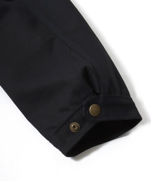 HOUSTON（ヒューストン）の「HOUSTON/ヒューストン Duck Zip Work Jacket/オーバーサイズ ダック 襟コーデュロイ 裏ブランケット ワークジャケット/ハンティングジャケット/ブルゾン/レディース メンズ（ブルゾン・メンズ・ブラック/オリーブ/ブラウン・M/L/XL）」の19枚目の写真