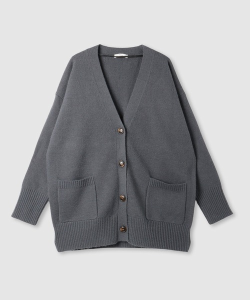 NAVY（ネイビー）の「もちりVカーディガン（カーディガン/ボレロ・レディース・ブルーグレー/ブルーグリーン/グリーン/チャコールグレー/オレンジ・FREE）」の14枚目の写真