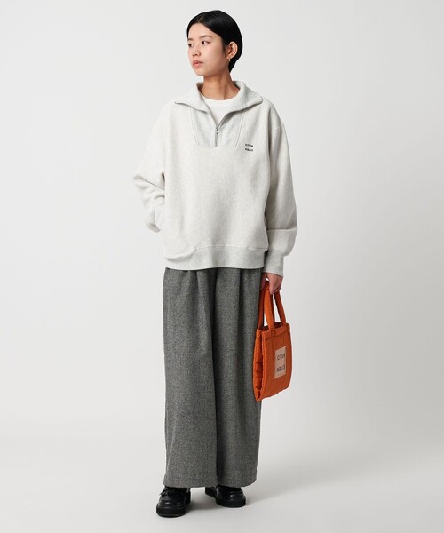 CITEN（シテン）の「＜CITEN＞ウールミックス3タックイージーワイドパンツ ダークグレー（スラックス・レディース・ダークグレー・S/M）」の2枚目の写真