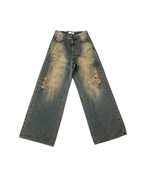 ダーティクラッシュJ/Wルーズデニムパンツ（デニムパンツ）｜ACLENT