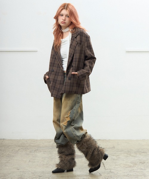 aclent ダーティクラッシュJ/Wルーズデニムパンツ ダーティクラッシュJ/Wルーズデニムパンツ（デニムパンツ）｜ACLENT