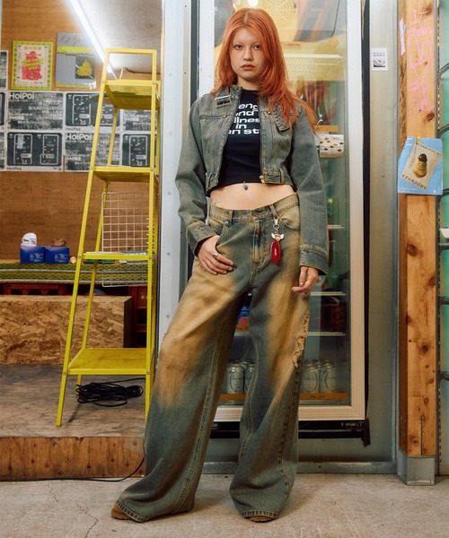 aclent ダーティクラッシュJ/Wルーズデニムパンツ ダーティクラッシュJ/Wルーズデニムパンツ（デニムパンツ）｜ACLENT