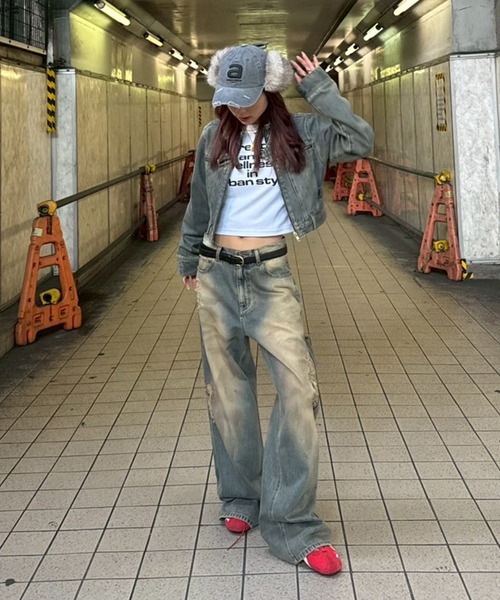 ダーティクラッシュJ/Wルーズデニムパンツ（デニムパンツ）｜ACLENT