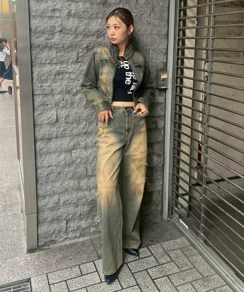 ダーティクラッシュJ/Wルーズデニムパンツ（デニムパンツ）｜ACLENT