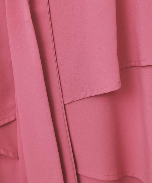 index（インデックス）の「アシンメトリーレイヤードボウタイブラウス【洗濯機OK/イージーアイロン/防シワ】《XS～3L》（シャツ/ブラウス・レディース・オフホワイト/ブラック系1/ブラック系/アイボリー系7/ピンク系/サックスブルー・44/40/42/34/36/38）」の16枚目の写真