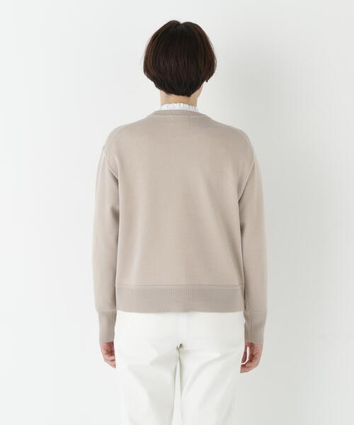 human woman（ヒューマンウーマン）の「◆ハイゲージプレーティングスキッパー風プルオーバー（ニット/セーター・レディース・グリーン/ベージュ/パープル/グレー・MEDIUM）」の20枚目の写真