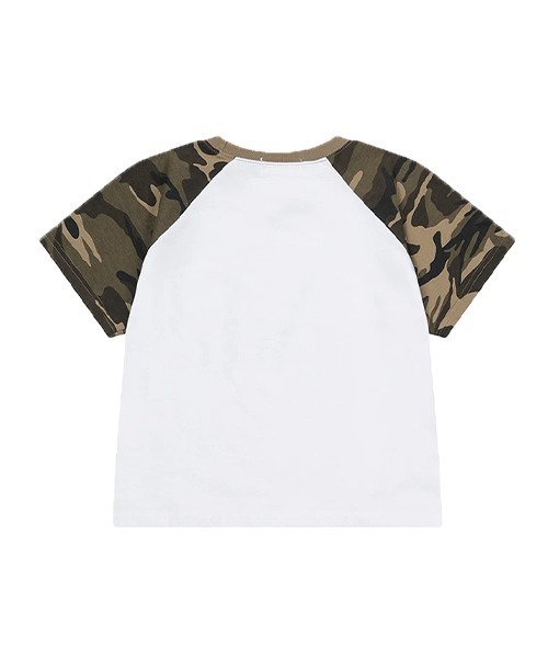 MUCENT（ムセント）の「JUG CAMO RAGLAN CROP HALF T（Tシャツ/カットソー・レディース・ホワイト・ONESIZE）」の4枚目の写真