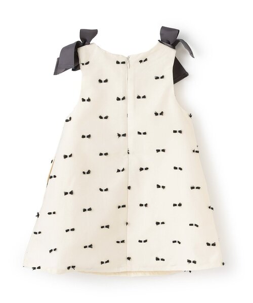 petit main（プティマイン）の「【リンク】肩リボンジャンパースカート（ジャンパースカート・キッズ・ライトベージュ/カラフル/ネイビー・110cm/130cm/120cm/90cm/100cm/80ｃｍ）」の5枚目の写真