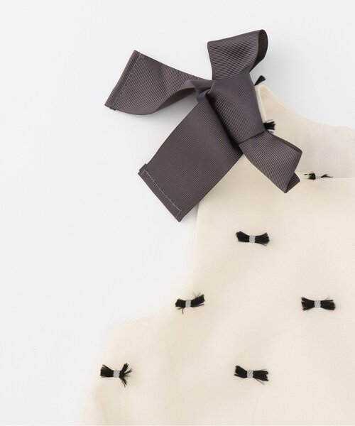 petit main（プティマイン）の「【リンク】肩リボンジャンパースカート（ジャンパースカート・キッズ・ライトベージュ/カラフル/ネイビー・110cm/130cm/120cm/90cm/100cm/80ｃｍ）」の7枚目の写真