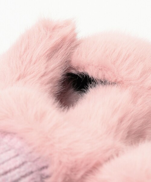 Ray BEAMS(レイビームス)の「【別注】CONTROL FREAK / フェイク ファー ミトン(手袋・レディース・ピンク/オフホワイト/ブラック・ONE SIZE)」の13枚目の写真