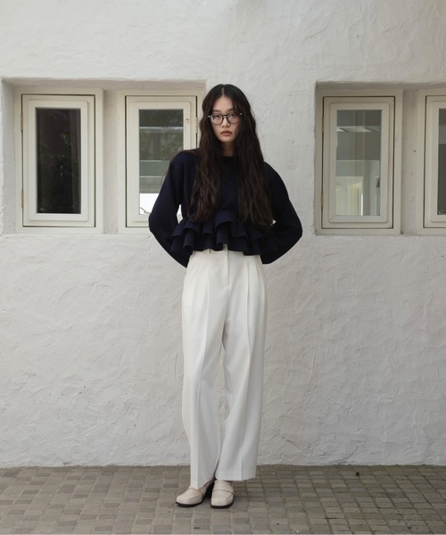 ☆新品☆VALENTIO カムバタフライ ボンディング スウェット frill hem bonding sweat / フリルヘムボンディングスウェット