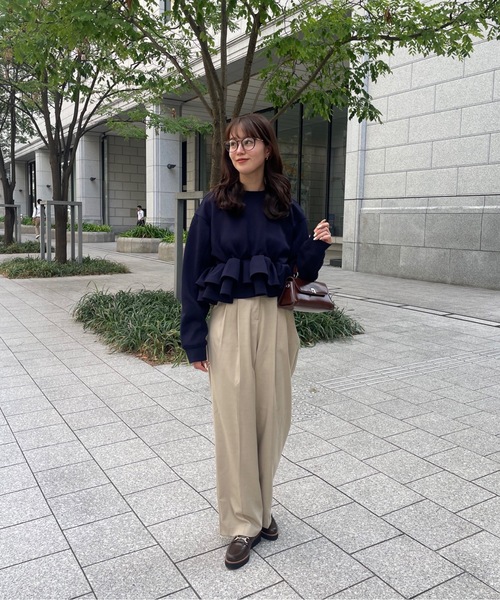 frill hem bonding sweat / フリルヘムボンディングスウェット